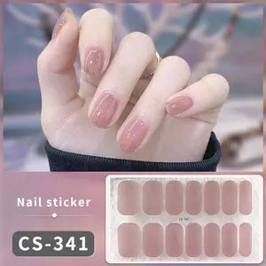 DIY -Nagel -Gel -Aufkleber, Heilung, Dauer, feste Farbe, Nagelstreifen, Schieberaufkleber, vollständige Decktaste, Maniküre -Patch 12 Hauptverkaufsaufkleber -Nagelgel - №2