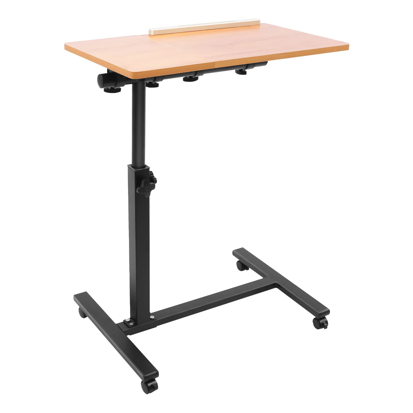 

Adjustable Laptop Desk, Durable H-shaped Base, Movable&Lockable Table Stand for Bedroom Hospitals