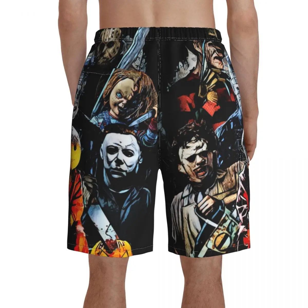 Hellraiser Board Shorts Horror Movie Characters Males Comfortable Beach Shorts Trenky Custom Plus Size Swimming Trunks