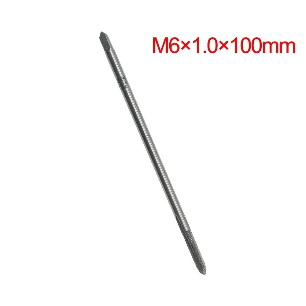 Extended Long Shank Extension Plug Tap M6 X1.0 X100mm HSS RH 6mmX1.0mm Metric Right Thread Faucet Hand Tools