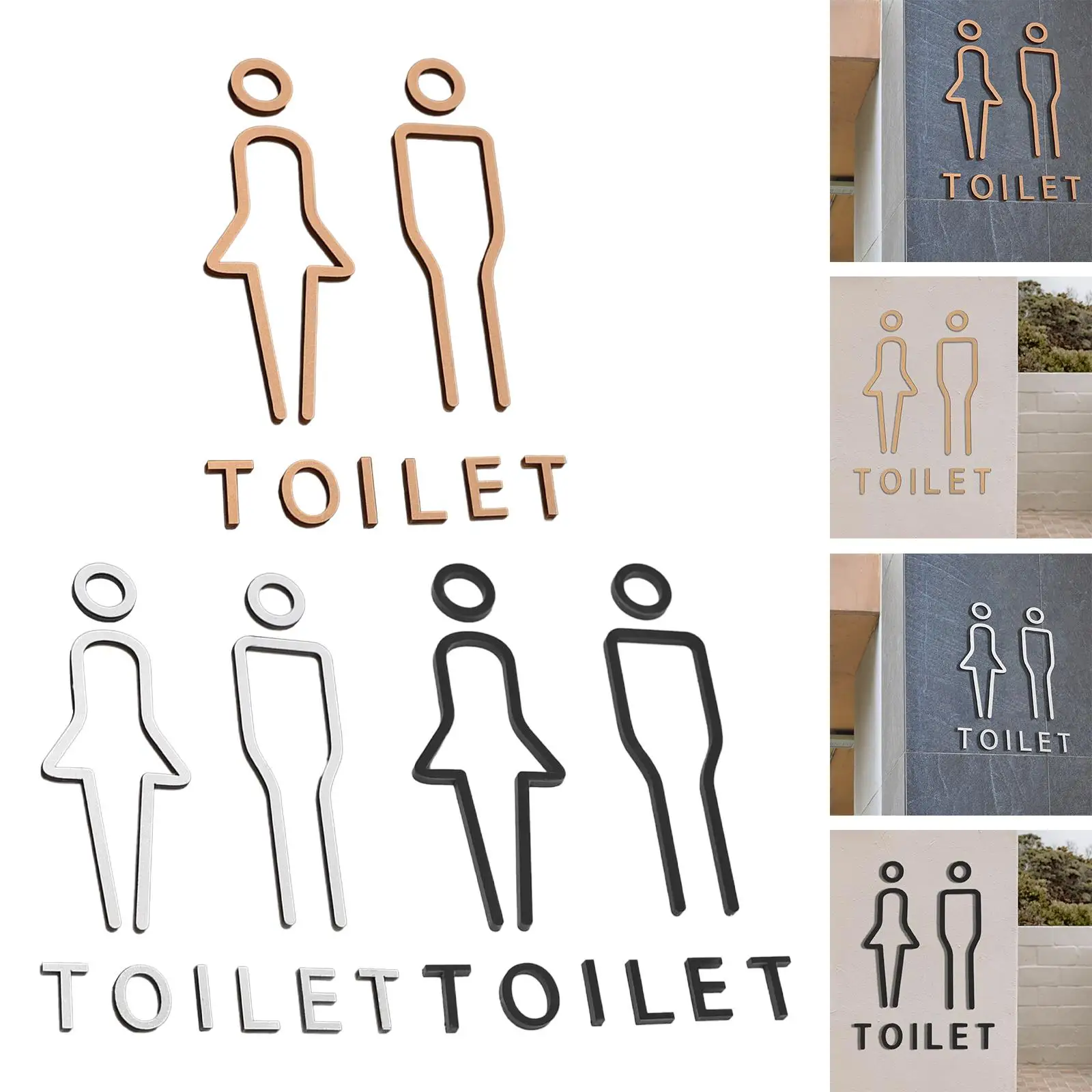 2 Pieces Toilet Sig…