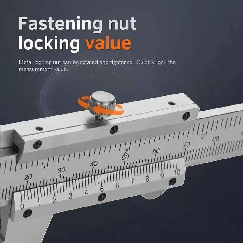 Stainless Steel Vernier Caliper Measuring Tool Gauge 0-150mm Sliding Gauge Inside Outside Depth Step Micrometer Accuracy 0.02mm