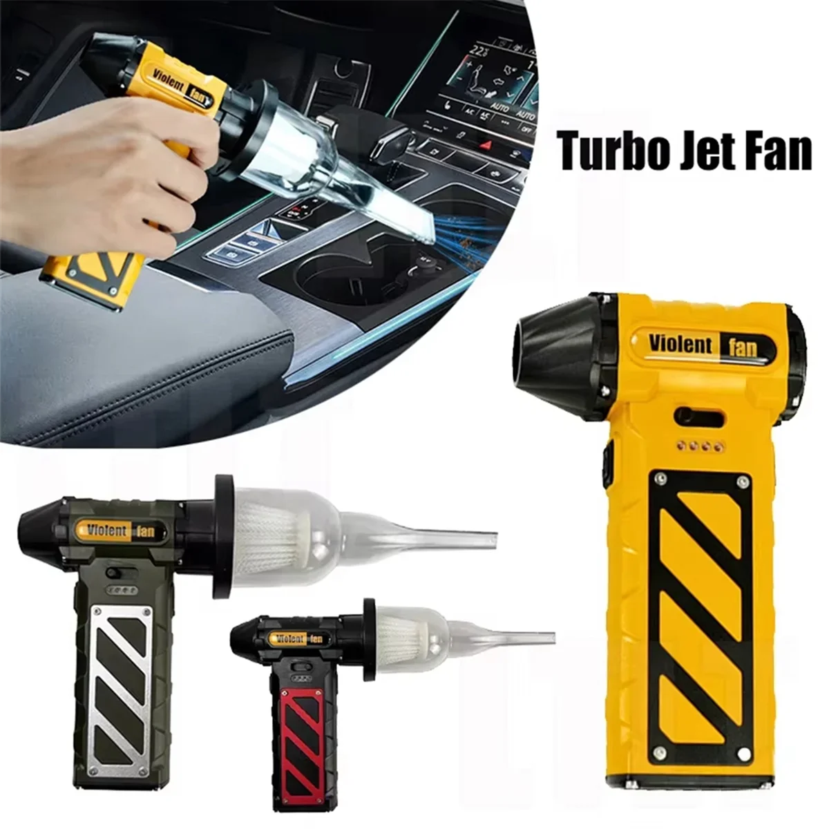 

Handheld Mini Turbo Jet Fan 110000RPM High Power Air Blower Hair Dryer Vacuum Cleaner Air Dust Blower Brushless Motor C