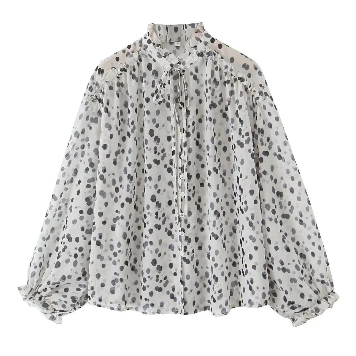 Csa de Gasa con Estampado Hoada de Diseño Moderno para Mujer, Primavera Nueva Colección JNLEAOG, Fibra de Poliéster, Man...