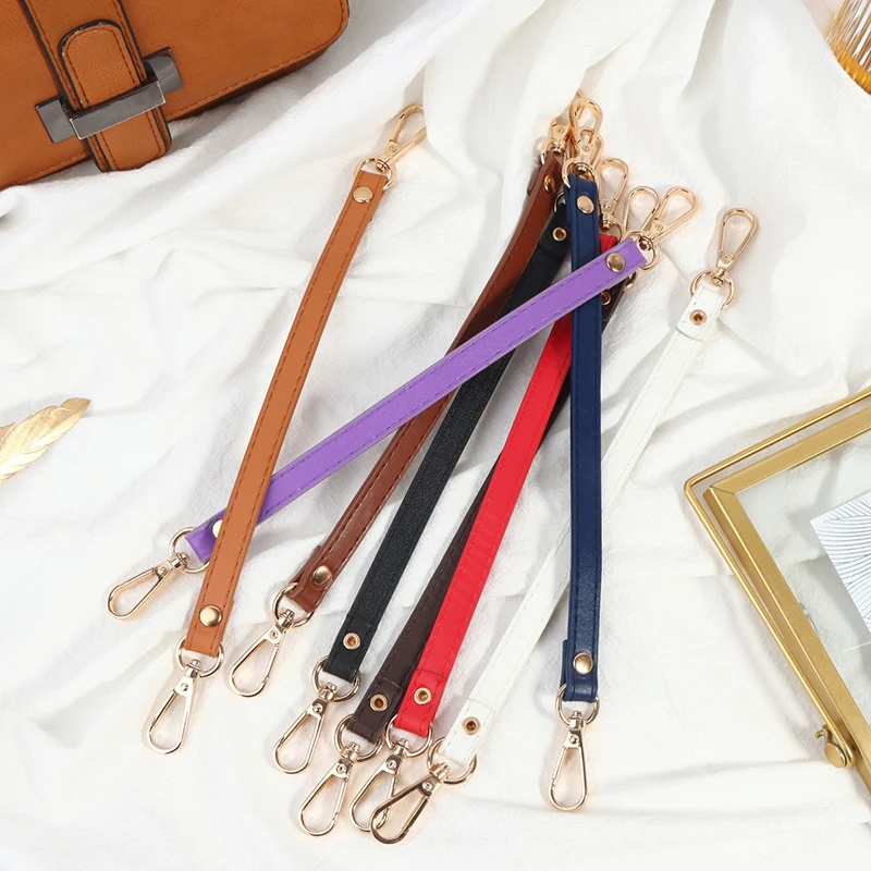 Asa de bolso de cuero Pu para mujer, correa de bolso corta reemplazable, correa de hombro, Asa de cinturón, accesorios de bolso de moda, 28Cm