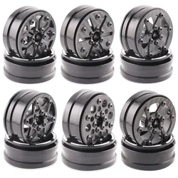 4Pcs Carbon Fiber 1.9Inch Beadlock Wheel Rim Wheel Hub For 1/10 RC Crawler Car Axial SCX10 TRXS