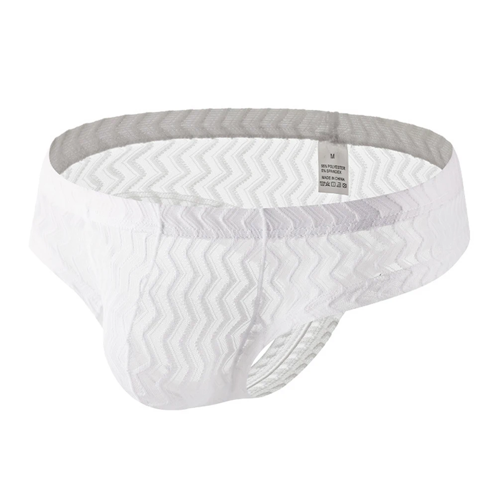 

Men's Panties Underwear Comfortable T-Back Briefs Breathable Thongs Big Pouch U Convex Sexy 3D Crotch Male G-String Gay