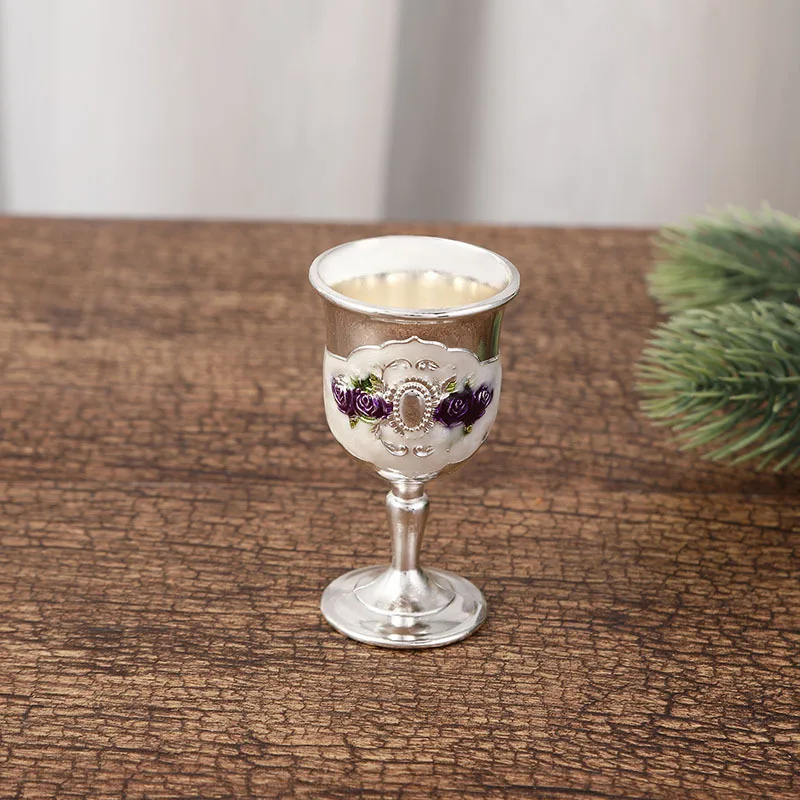 Alloy Small Wine Glass Creative European Metal Retro Exquisite Wineware Drinking Cup