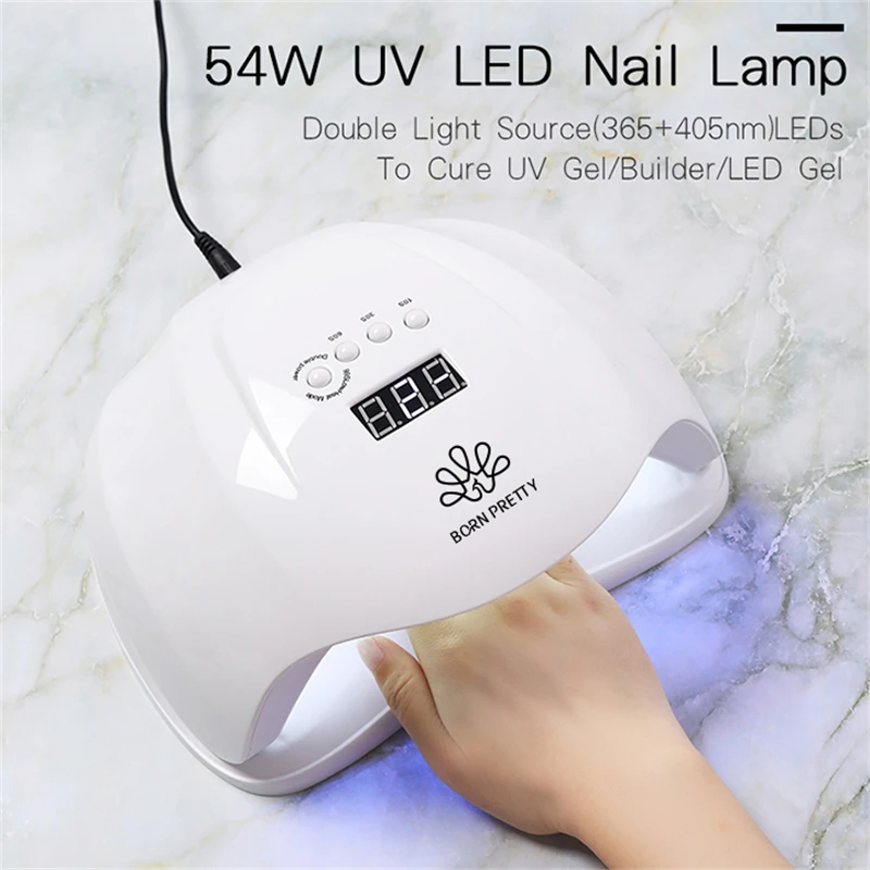 

BORN PRETTY 54W Nail Dryer UV LED Nail Lamp For Curing All Gel Nail Polish With Motion Sensing 36 LEDS Pedicure Tool Manicure