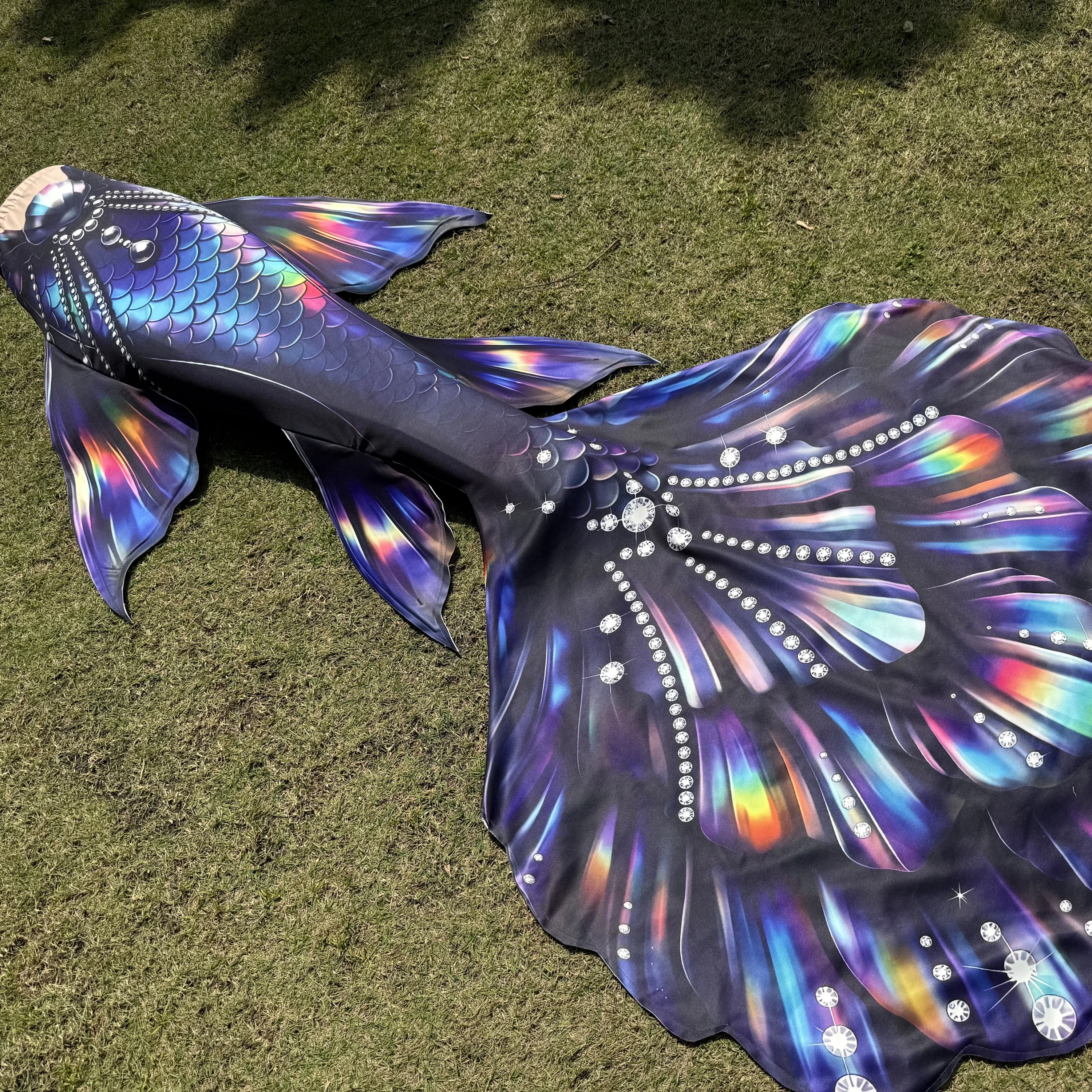 

New European And American Style Blue Shell Pearl Mermaid Tail Swimsuit, Seaside Vacation Photo Outfit