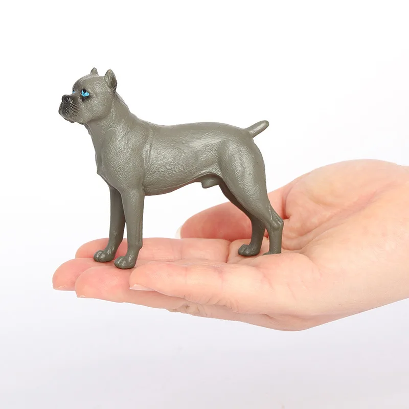 Realistic Miniature Cane Corso Dog Figurine - Detailed Desktop Pet Puppy Decor Statue for Home Office Display
