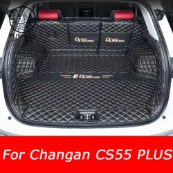 Leather car trunk mat cargo liner luggage cushion rear boot mats For changan cs55 plus 2022 2023 2024 styling accessories sport