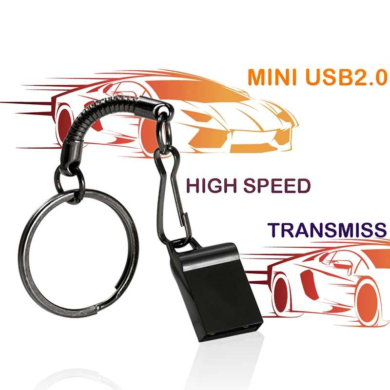 Mini USB 2.0 Stick ไดรฟ์ปากกา 64GB 32GB แฟลชไดรฟ์ USB ความเร็วสูง 16GB ธุรกิจสร้างสรรค์ของขวัญ Memory Stick Key CHAIN U Disk