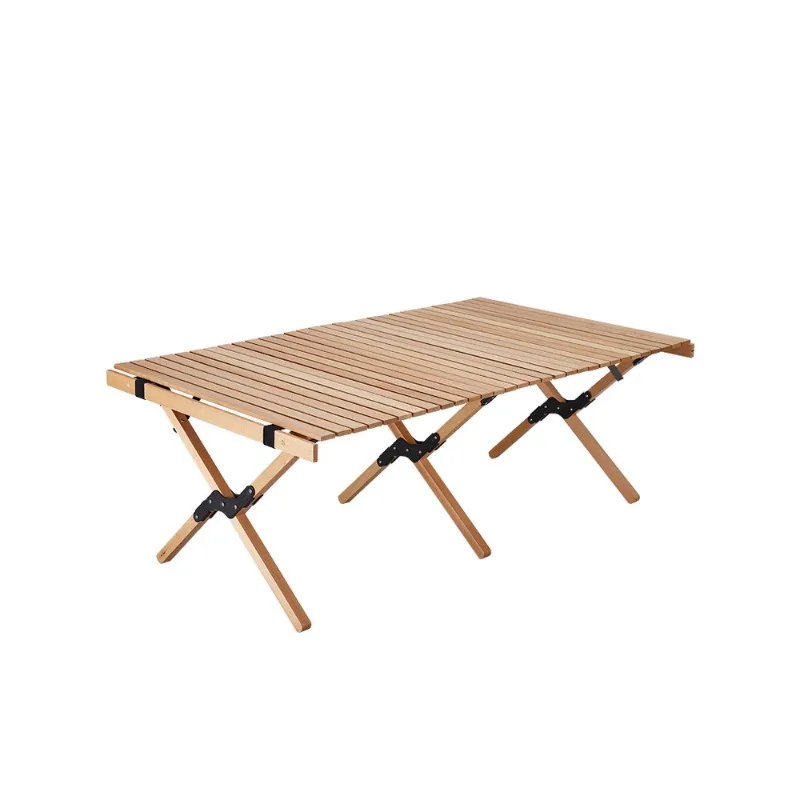 

Beihuan solid wood egg roll table outdoor camping portable foldable barbecue camping stall picnic tea table