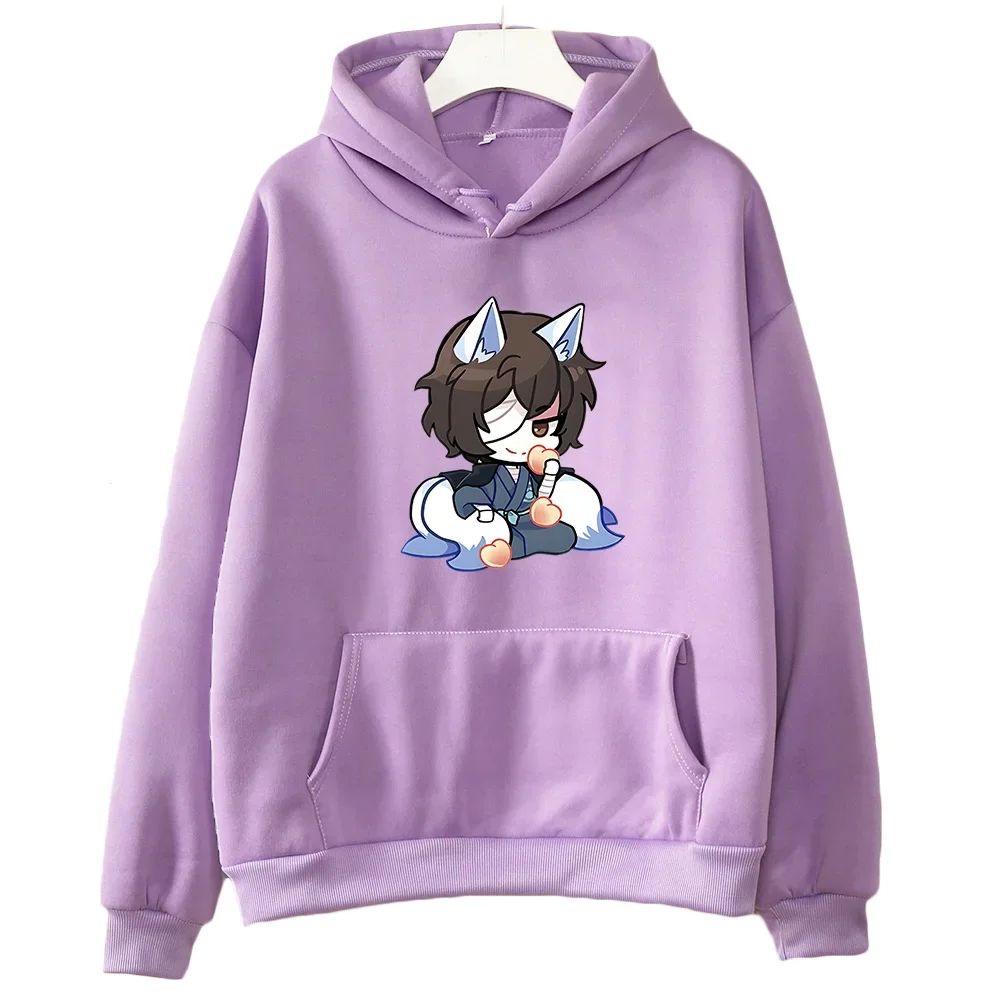 Osamu DAZAI felpe con cappuccio Bungo Stray Dogs felpa con cappuccio inverno donna felpe Kawaii Manga Clothes pullover girocollo Unisex Sudaderas