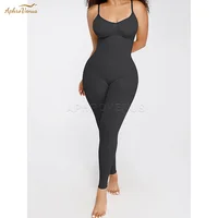 Faja moldeadora de cuerpo sin costuras para mujer, entrenador de cintura con Control de barriga y soporte para el pecho, ropa moldeadora más delgada de medio muslo para uso diario posparto