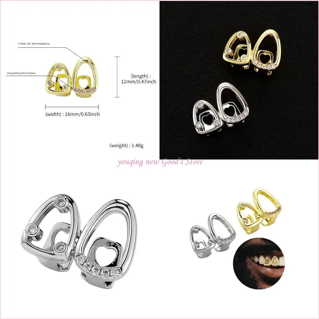 57QA Versatile Hip Hop Grill Featuring Cubic Zirconia for Music Festivals and More
