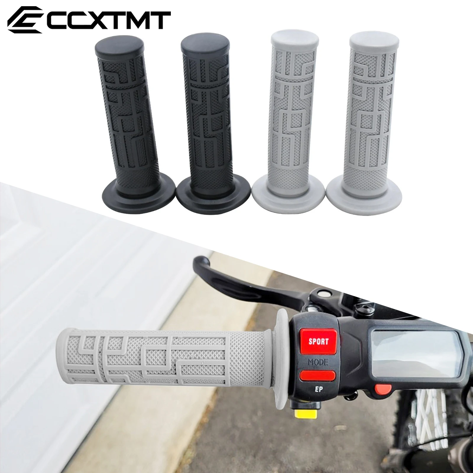 Empuñadura de manillar de goma para motocicleta, mango de freno con pegamento, empuñadura de mano para sur-ron Sur Ron X S Light Bee para piezas Segway X260 X160