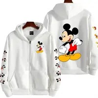 Sudadera con capucha Unisex de Disney con cremallera para hombre y mujer, ropa de calle informal de gran tamaño de manga larga, ropa nueva Y2k a la moda para otoño e invierno