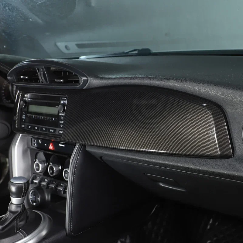 ABS Carbon Style Car Dashboard Decorative Trim Navigation Screen Frame Cover For Toyota FT86 GT86 Subaru BRZ ZC6 2012-2020 view 5