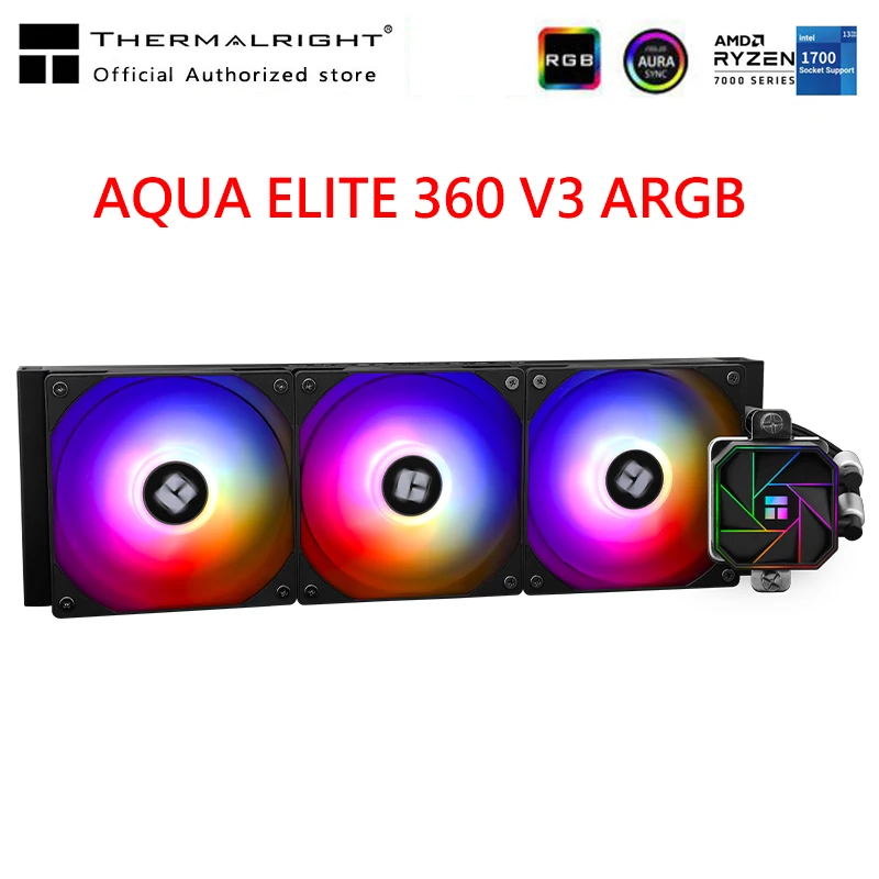 

Thermalright AQUA ELITE 360 V3 ARGB Liquid Cooler CPU Integrated Water Cooling Radiator LGA1700 115X 1200 2011 AMD AM4 AM5