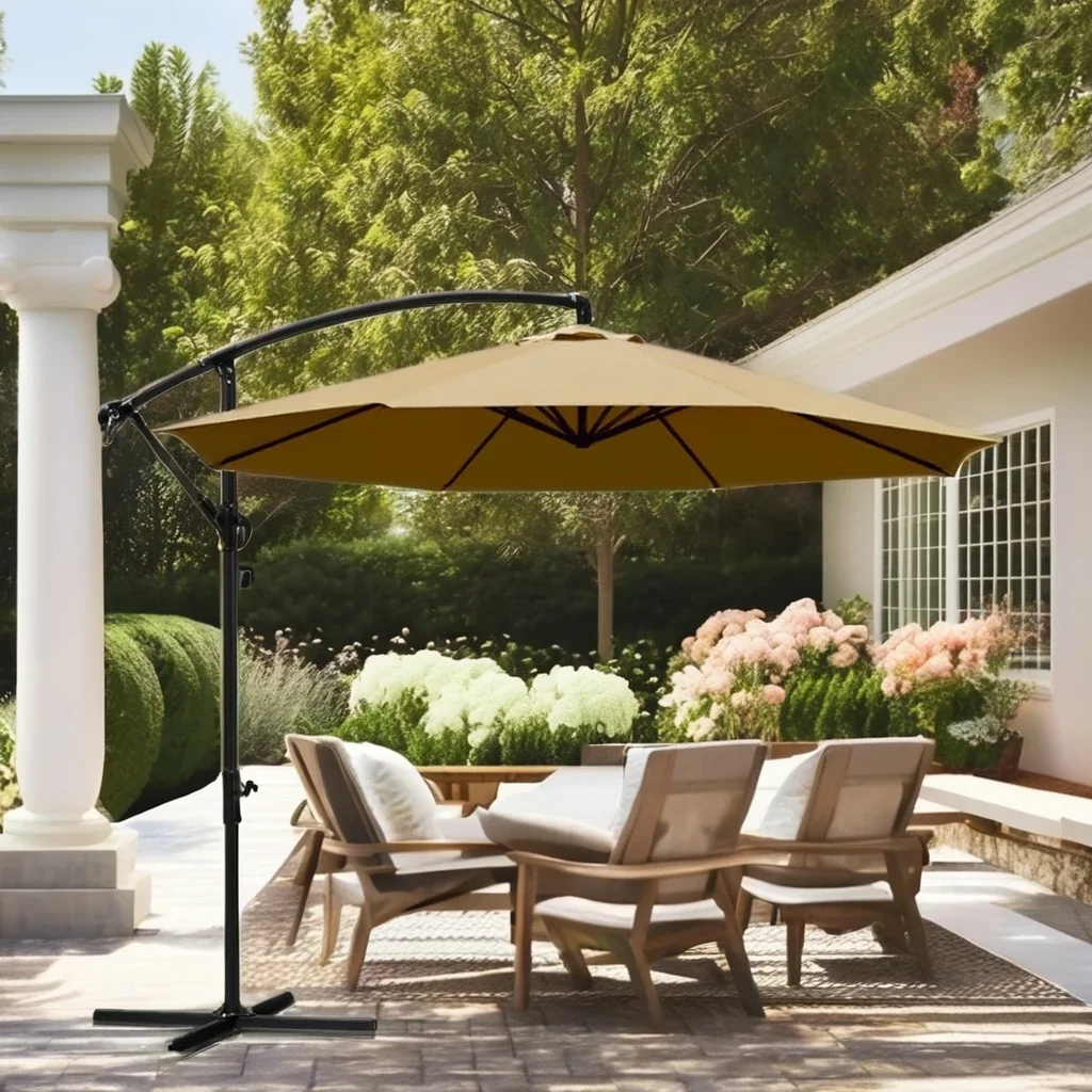 2026 2026 Luxury Garden Outdoor Patio Umbrella Treasure Garden Parasol With Aluminum Frame Market Umbrellas and Bases Parts