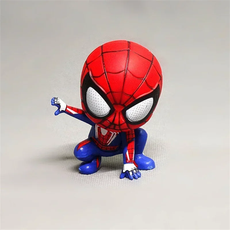 Marvel Avengers Spider Man Cute Action Figure Posture Anime Decoration Collection Figurine Toy Model Ornaments Children Gift