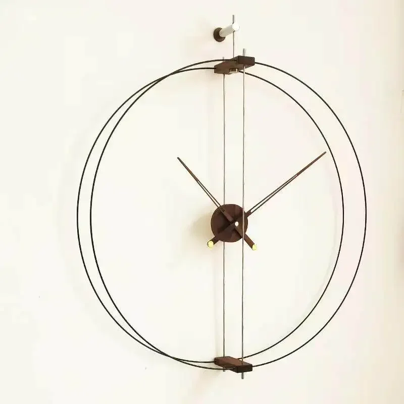 Spanish minimalist modern light luxury wall clock living room home entrance model room art quartz clock decorative silent watch