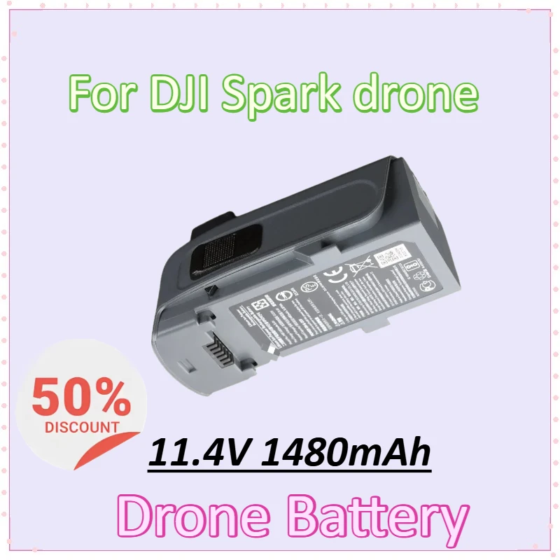 

New 11.4V 1480mAh Drone Battery for DJI Spark Drone Newly Upgraded Rechargeable High-Capacity Replacement Batterys