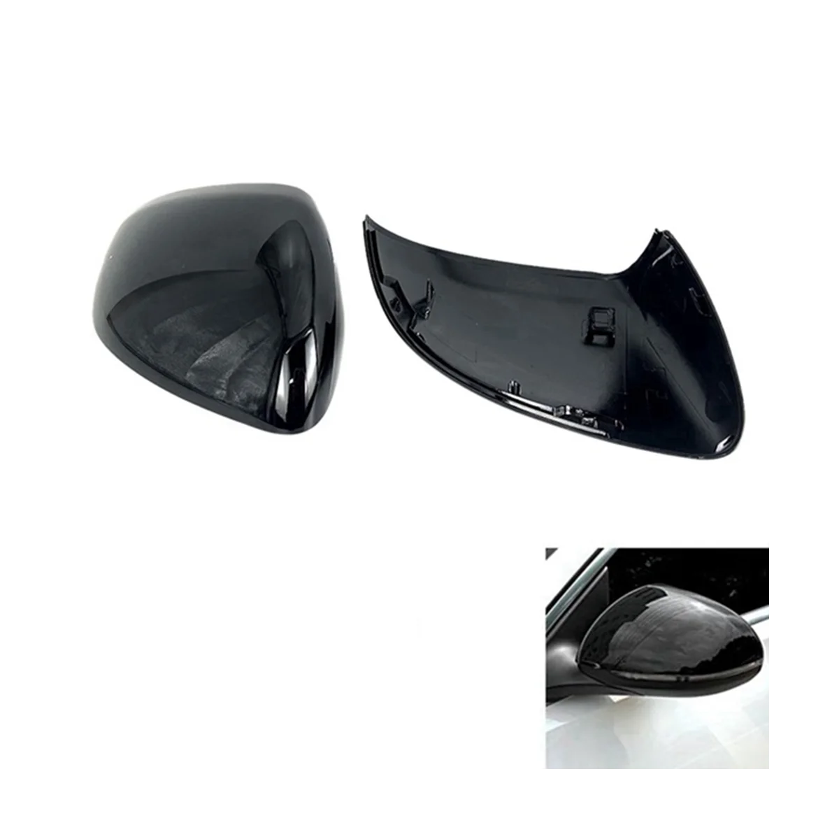 Glossy Black Rearview Side Mirror Cover Trim Rear Mirror Covers Replace for Benz S C Class W223 W206 EQS 2021 2022 2023