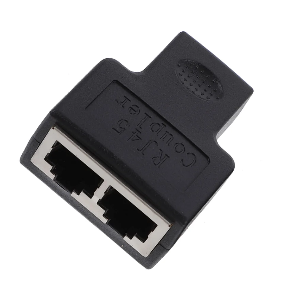 

Network Tee 1 to 2 Port Ethernet Plug Socket Splitter Connectors Adapter Coupler Accessories Extender