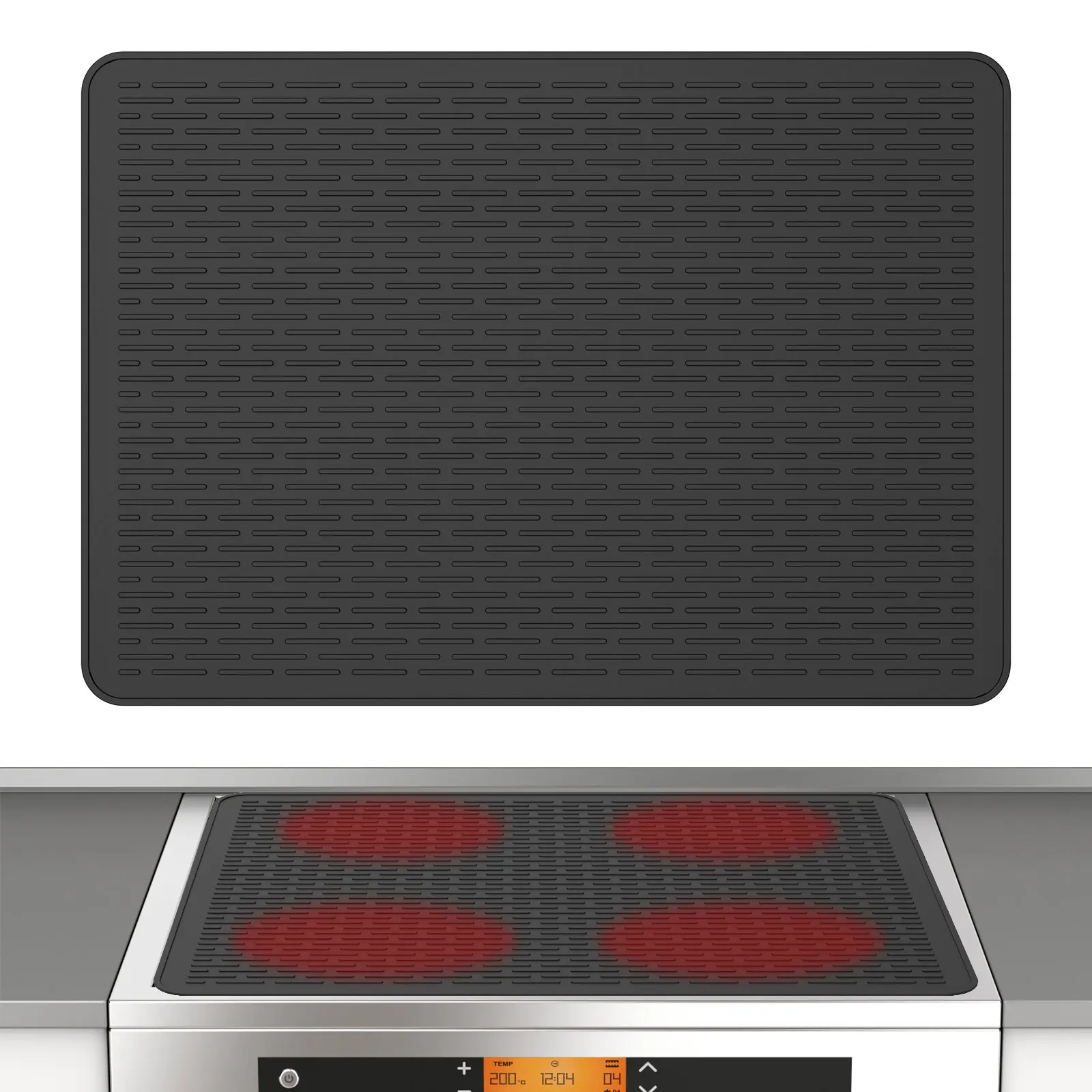 

Thermochromic Silicone Stove Top Cover Extra Large Rollable Glass Cooktop Protector for Electric Stove Kitchen Countertop