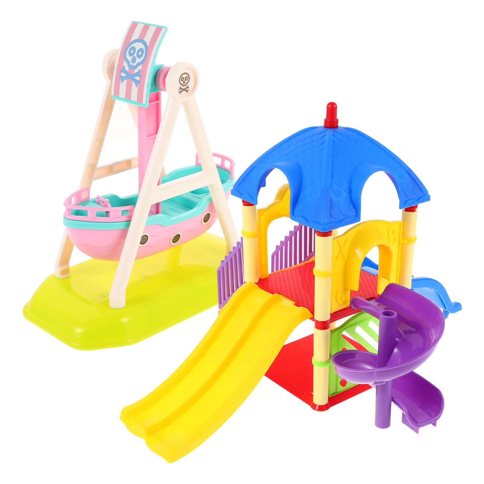 Maison de course l'inventaire pour enfants, accessoires de construction, modèle de scène pour enfants, aire de jeux, jouets, 2 pièces