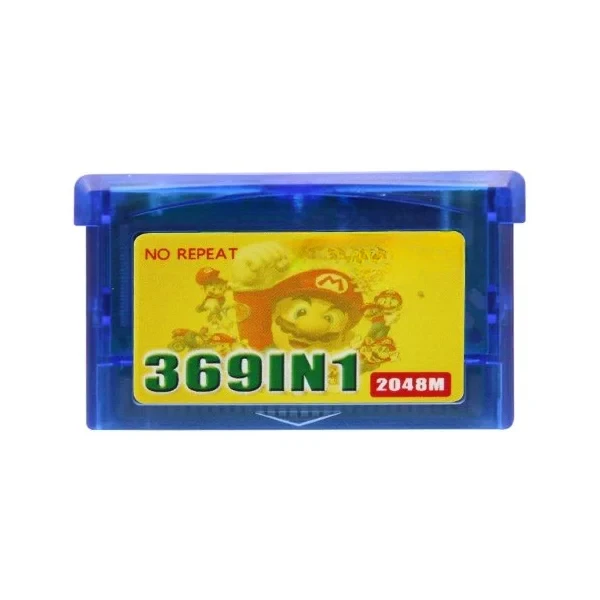 خرطوشة ألعاب لـ GBA، بطاقة 32 بت، 369 لعبة في 1، لـ GBA، GBA، SP، NDS، بوكيمون، ريترو، اللغة الإنجليزية