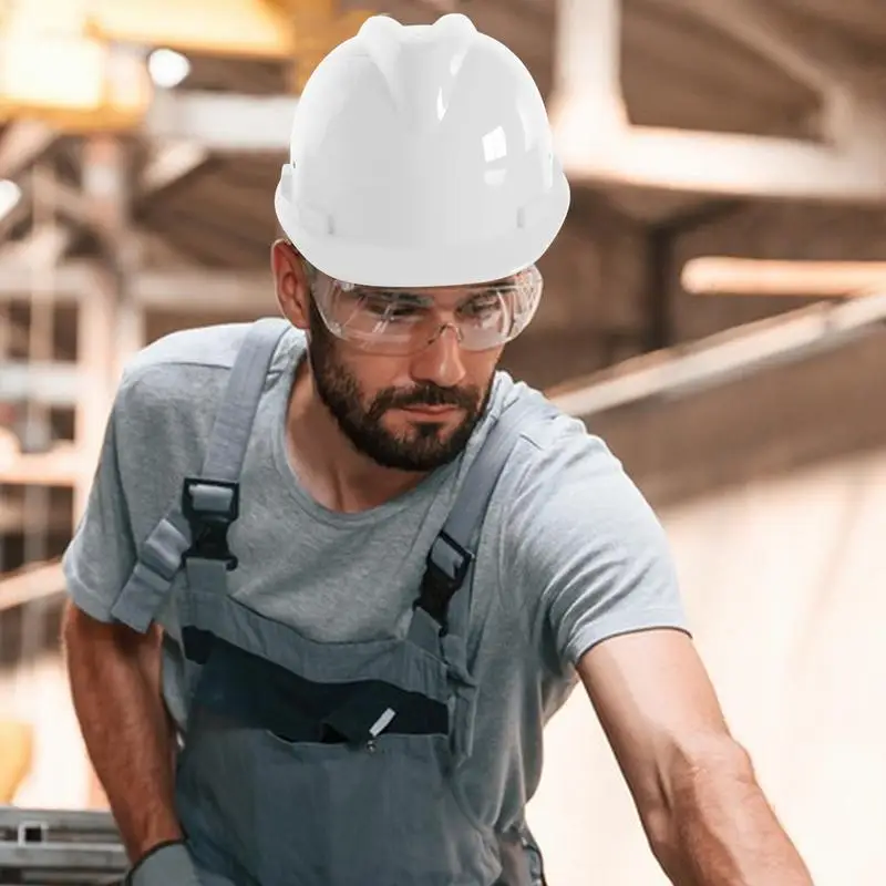 Construction Hat For Men Vented Protective Hard Hat Cool Adjustable Head Protector Smash Absorbing Head Protection For Outdoor