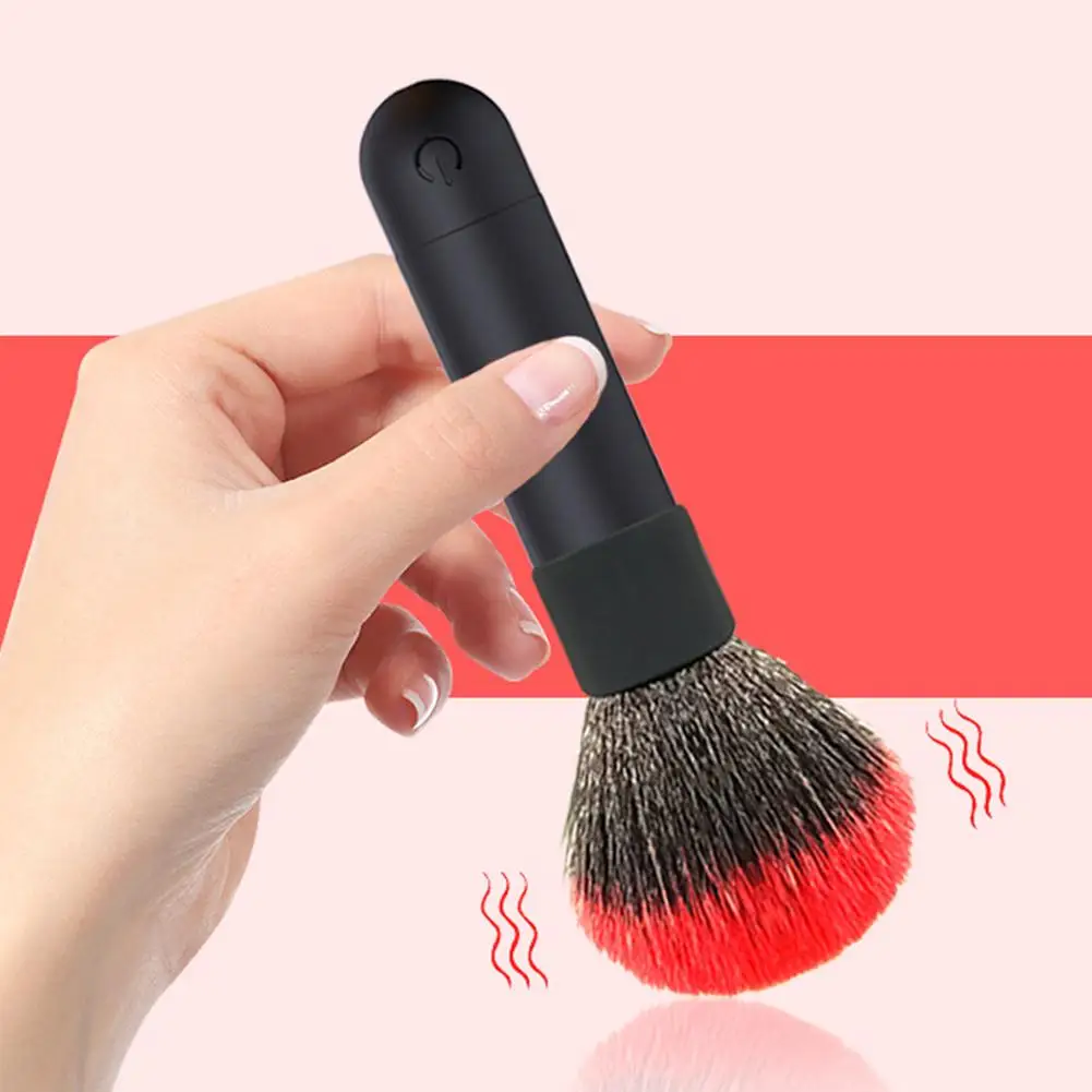 فرشاة مزج كريم الأساس الكهربائية متعددة الاستخدام لمكياج الوجه أحمر الخدود المحمولة 4 ألوان أداة تجميل ناعمة بشعيرات M7F9 #5