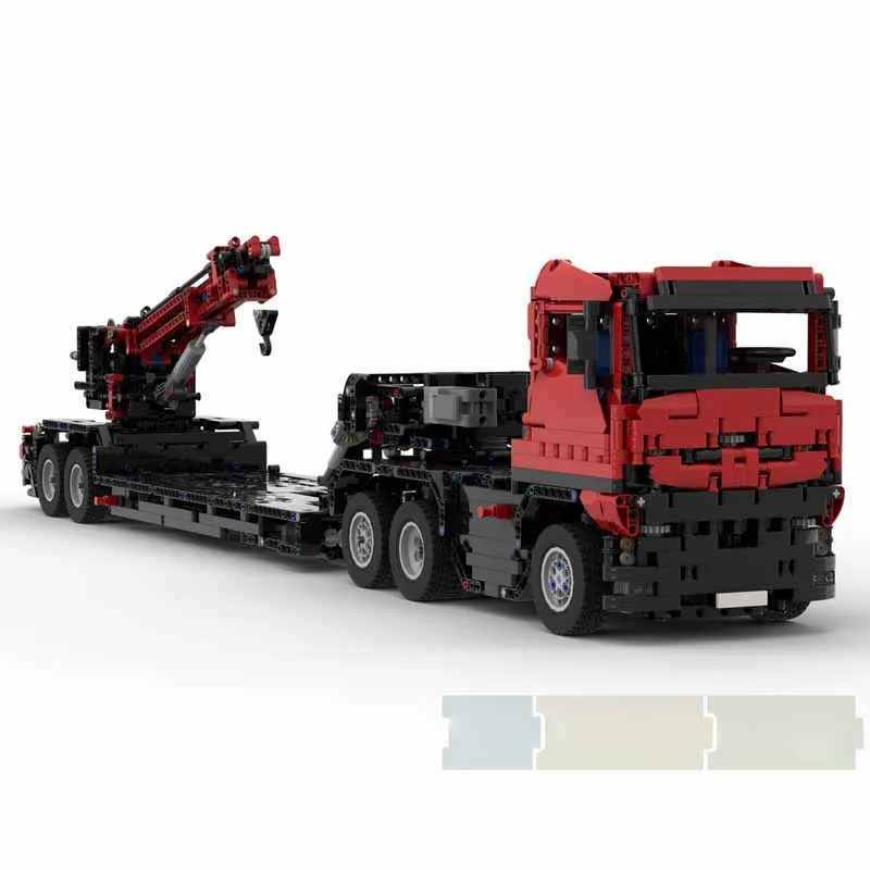 

MOC-258760 New Truck Building Block Model with Trailer and Crane,3660 Parts,MOC Creative Birthday Toy Gift for Boys and Children