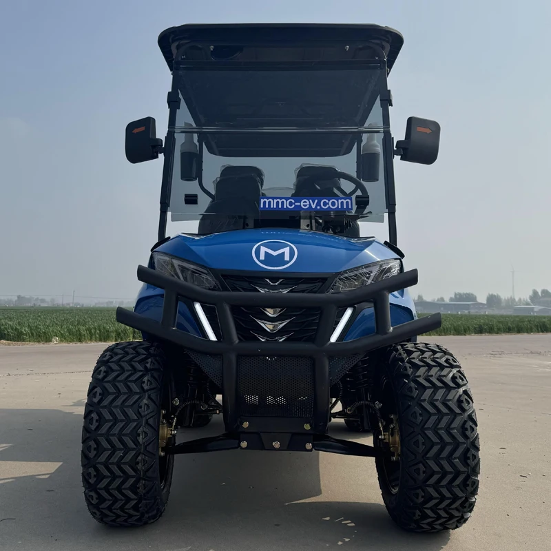 Color Blue Customized 4 Person 48v 60v 72v Solar Panels Trolley Off Road Buggy Lithium Battery Electric Golf Cart