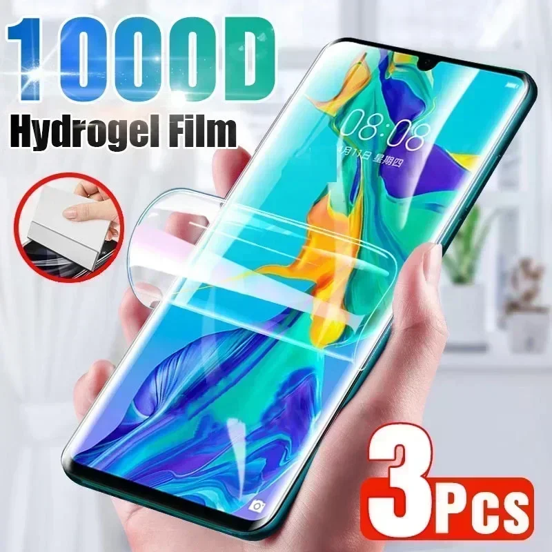 

3Pcs Hydrogel Film For Huawei P60 P50 P30 P40 Pro P20 Lite P10 Screen Protector Film For Huawei Mate 50 20 30 40 Pro Not Glass