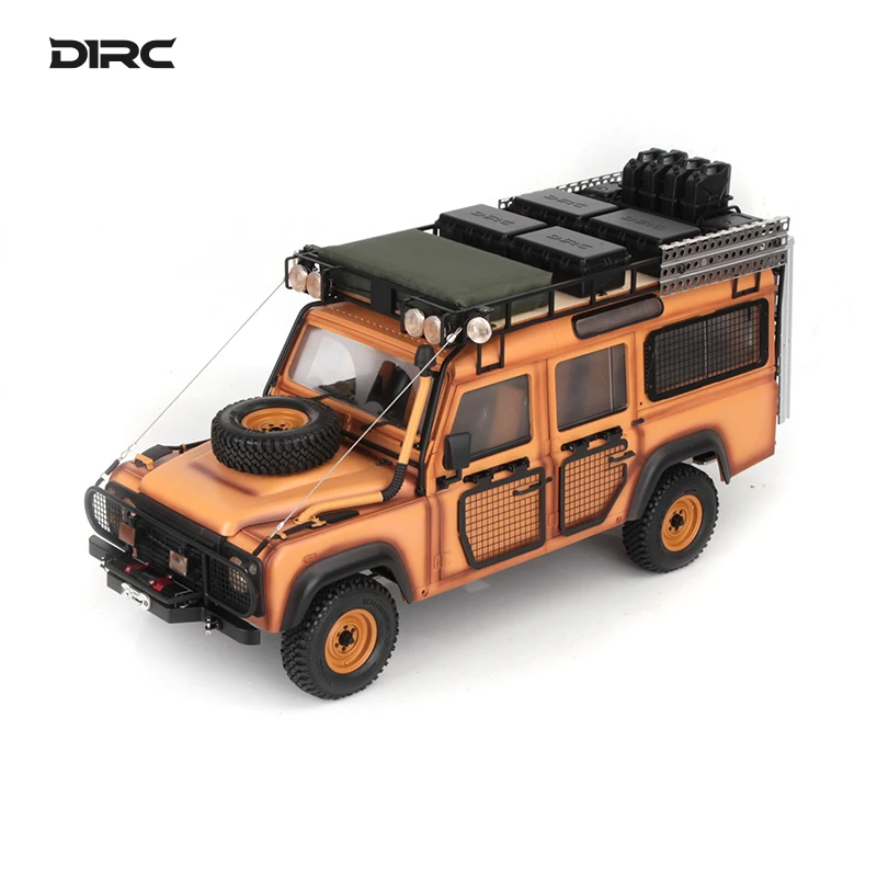 D1 Rc Climbing Car 1/10 Simulation Land Rover Defender D110 Camel Cup Cross-Country Metal Car Model Remote Control Toy