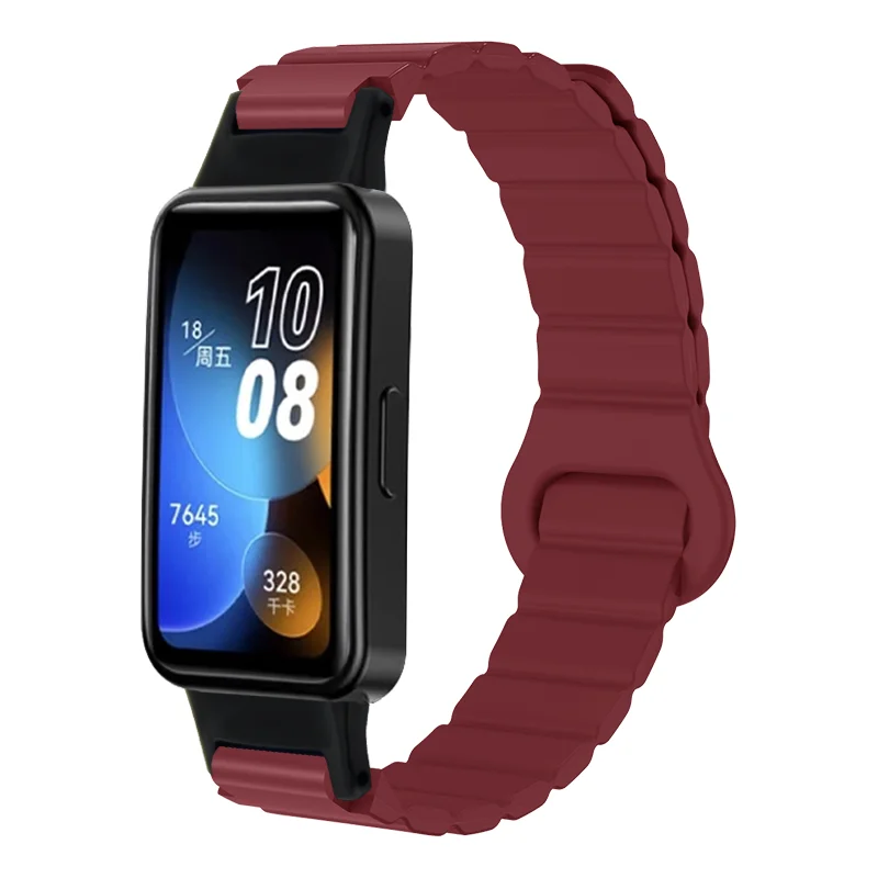

Magnetic Silicone Watch Strap For Huawei Hua Wei Smartwatch Band 8 9 Skin-friendly Quick Release Waterproof Fashion Man Woman
