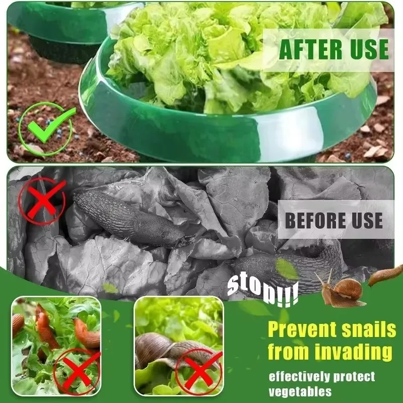 Plants Slug Protection Rings Guard Flower Pot Pest Control Trapper Green Planter Vegetables Cover Plant Snail Collar Garden Tool