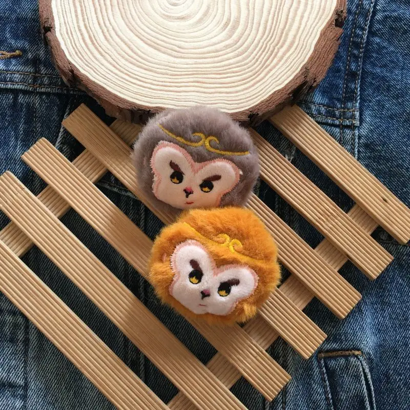 2024 New Hot Selling Cartoon High Value Black Wukong Plush Brooch for Badge Bag Sweater Decoration