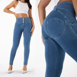 Women High Waiste Jeans Denim Leggings Yoga Tights Butt Lifter Trousers Jeggings for Women