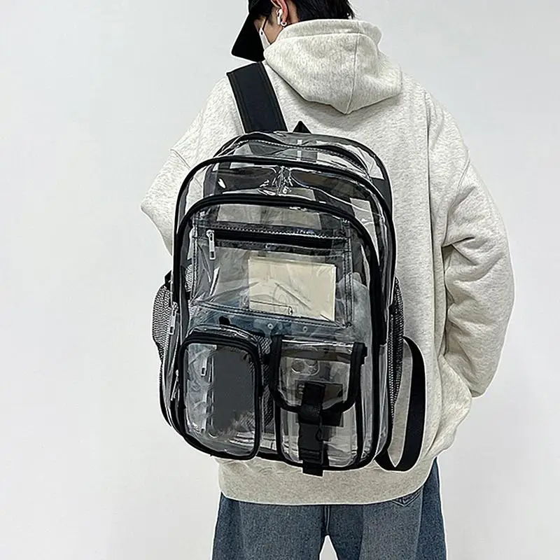 Cute Clear Backpack Cute Kids Clear Backpack Cute Large Book Bag Heavy Duty Transparent Bookbag For School Supplies