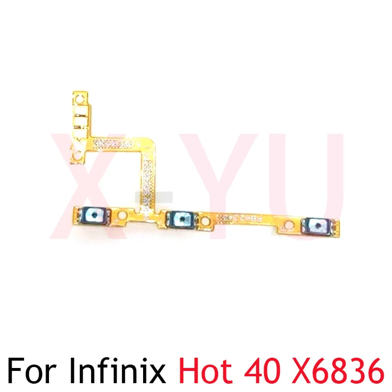 For Infinix Hot 40i 40 Pro X6836 X6837 X6528 X6528B Power On Off Switch Volume Side Button Flex Cable Repair Parts