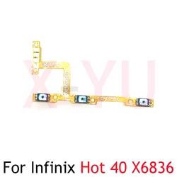 For Infinix Hot 40i 40 Pro X6836 X6837 X6528 X6528B Power On Off Switch Volume Side Button Flex Cable Repair Parts