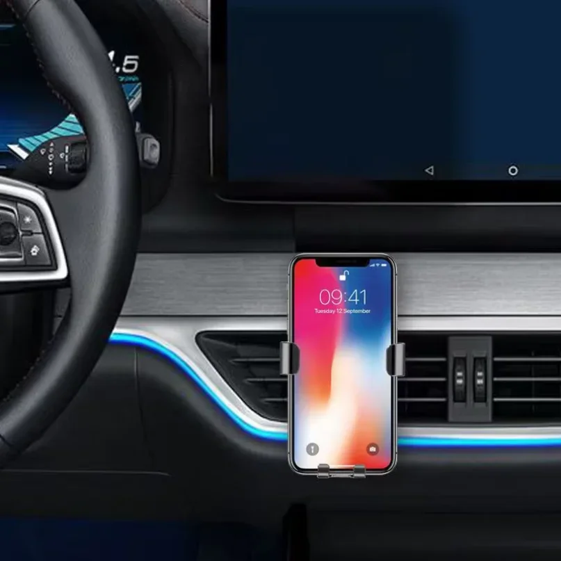 Soporte  teléfono para coche con ventosa  gravedad, diseño  bloqueo automático  plástico, soporte universal para teléfon