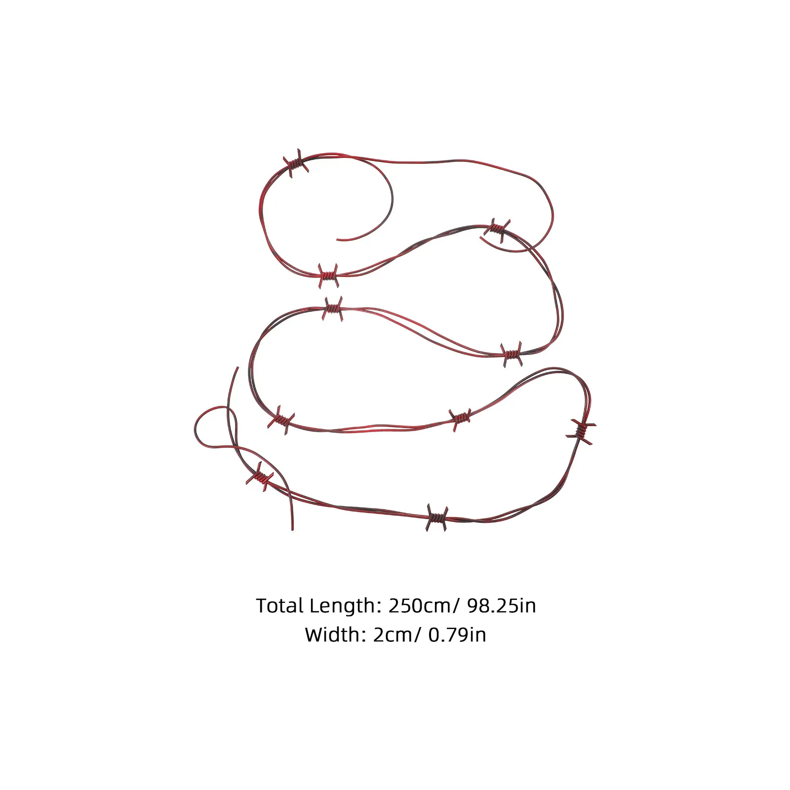 4Pcs Simulation Barbed Wire Chains Fake Halloween Chains Halloween Party Decoration Haunted House Props Barbed Wires Decor