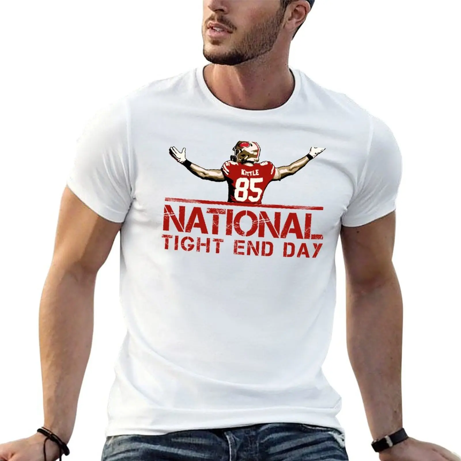 National Tight End Day T-Shirt man t shirts high quality luxury brand man t shirt luxury essential t shirt T-shirt